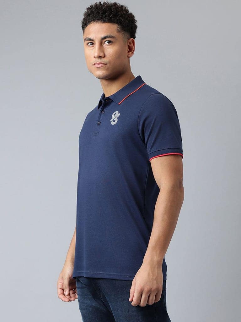 Men Airforce Regular Fit Polo Neck T-Shirt view 3