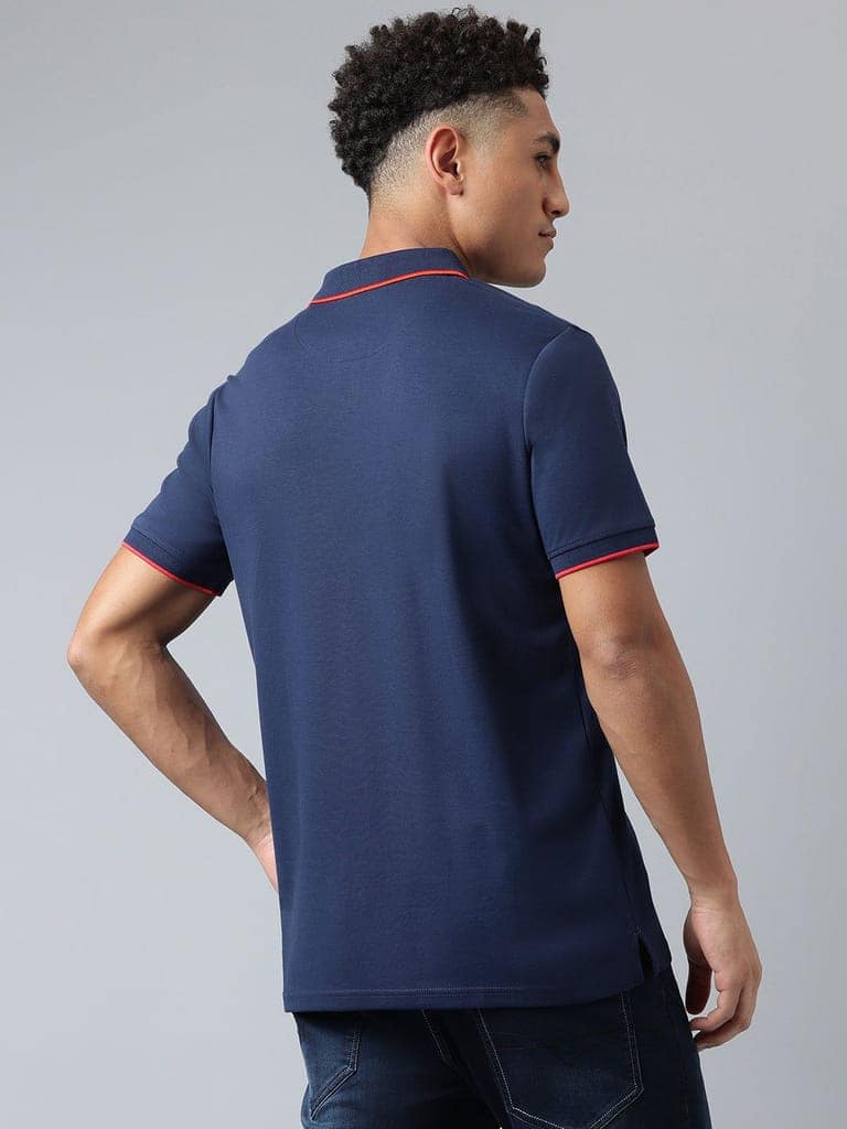 Men Airforce Regular Fit Polo Neck T-Shirt view 5