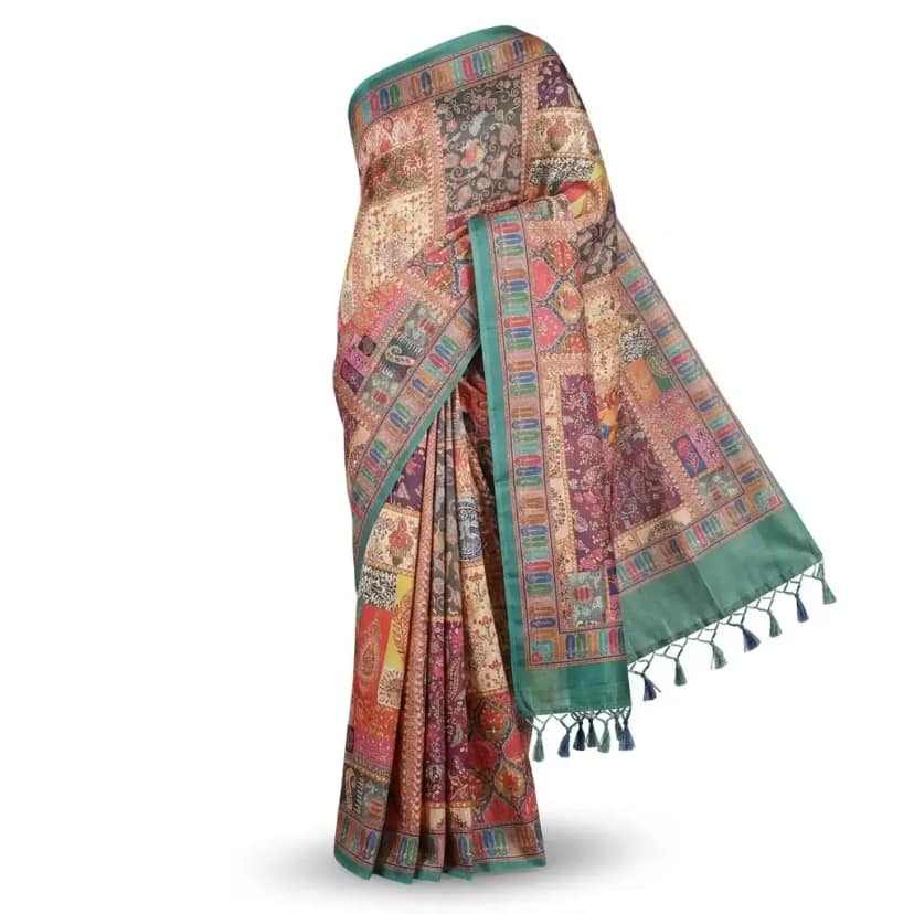 Sambalpuri Multicolor Heritage Patchwork Handloom Saree