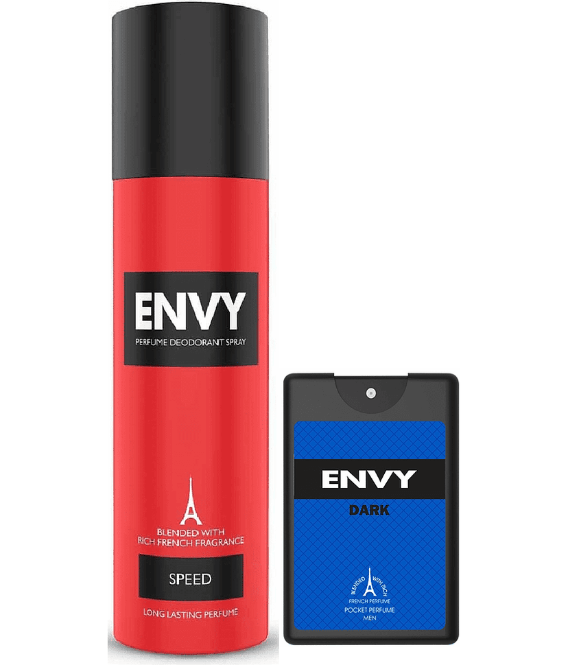 Envy Speed Deodorant - 120ML & Dark Pocket Perfume - 18ML (Combo Pack of 2)