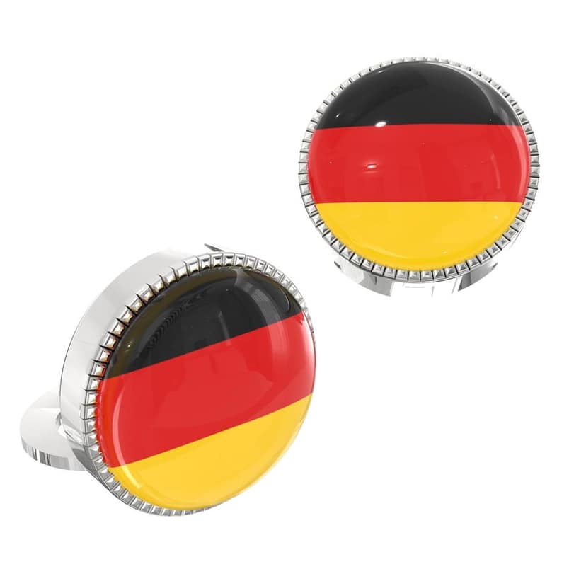The Smart Buttons - Shirt Button Cover Cufflinks for Men - Germany Flag Style view 2