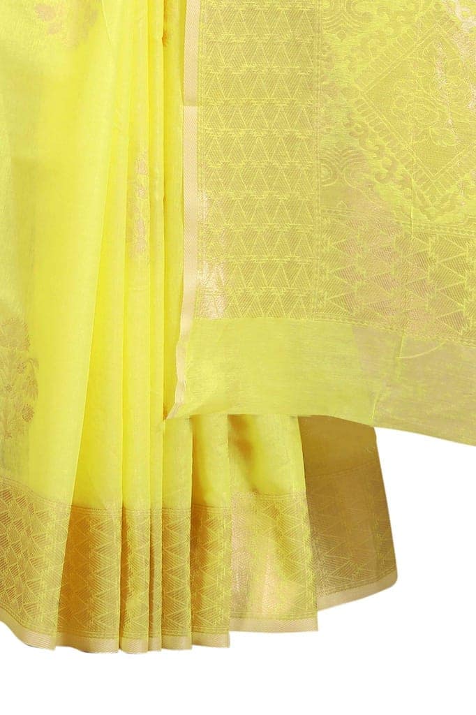 Silk Zone Women's Jamdani Cotton Woven Silk Saree with Blouse Piece view 2