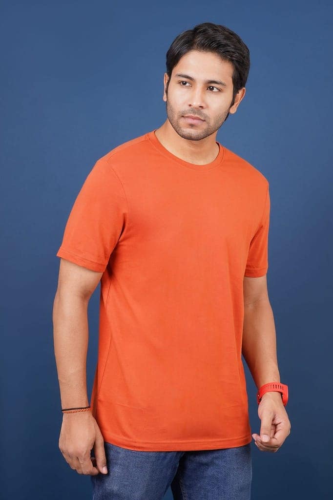 Men's Orange Rust S/J Crew Neck view 2