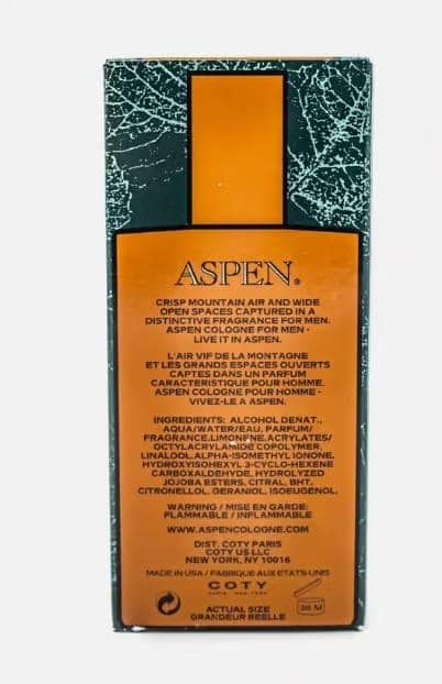 Aspen Coty EDC 118ml Men Perfume Scent Branded Perfume view 3