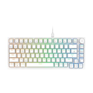 Cosmic Byte CB-GK-42 Phantom TKL Gasket Mechanical RGB Wired Keyboard, Pre-Lubed Outemu Red Switches, 1000Hz Polling, Software, Per-Key RGB, Swappable Switches, Volume Roller, USB C Port (White) Cosmic Byte CB-GK-42 Phantom TKL Gasket Mechanical RGB Wire