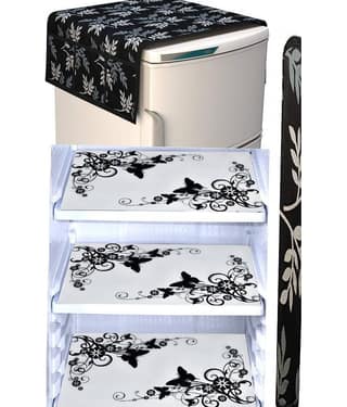 Laphino Polyester Floral Top Cover ( 97 55 ) Pack of 5 - Blue
