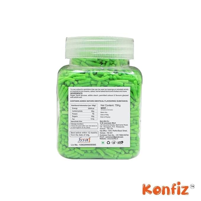 Cake Sprinkler - Vermicelli, Orange & Green, 75 gm Each - Pack of 2 view 2
