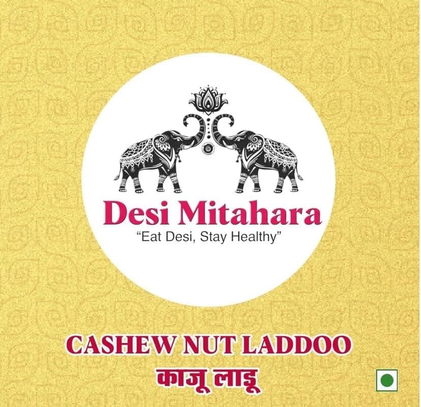 Desi Mitahara's Cashew Ladoo - Made with Cashew, Jaggery & Cow Ghee - Traditional Indian Sweet - Healthy, Nutritious Snack - 360g Pack - No Artificial Colours - Suitable for All Ages view 5