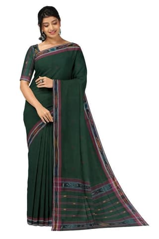 APCO Handloom (A Andhra Pradesh Govt Emporium)- Women's Traditional Pure Handloom Dulla Cotton Saree | DL0051