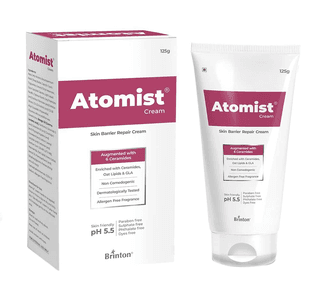 Brinton Atomist Skin Barrier Repair Cream 125 gm | Enriched with Ceramides Oats Lipids & GLA x Pack of 4