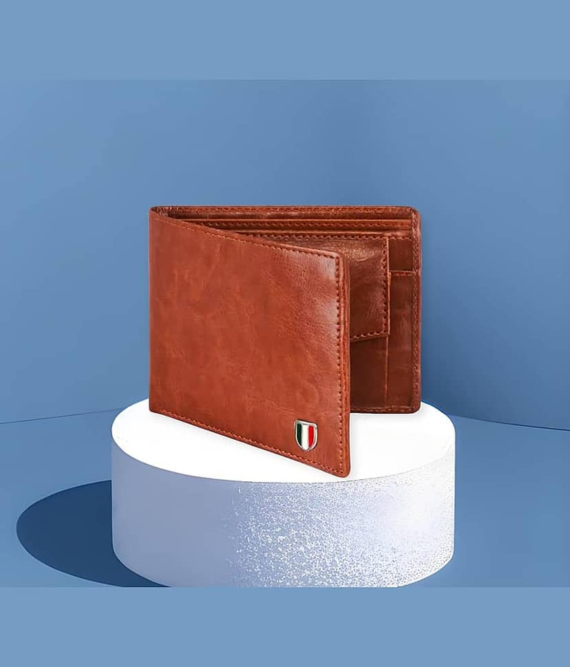HRFSTAR PU Solid Men's Regular Wallet With 4 Slots For Card ( Red , Pack of 1 )
