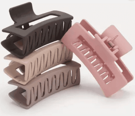 krelin Hair Clips Non-slip Hair Claw Clips Acrylic Rectangle Clips Matte Hair Clips Hair Claw (Multicolor)