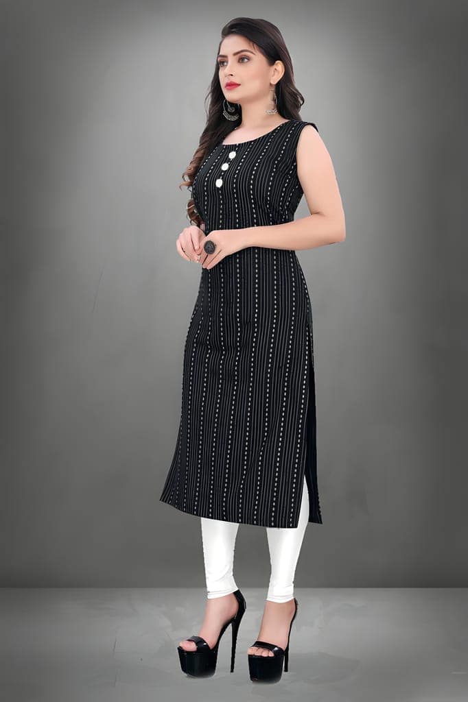 6. Women’s Straight Cut Kurti | Elegant Minimal Design | Versatile Ethnic Outfit for Office and Regular Wear view 2
