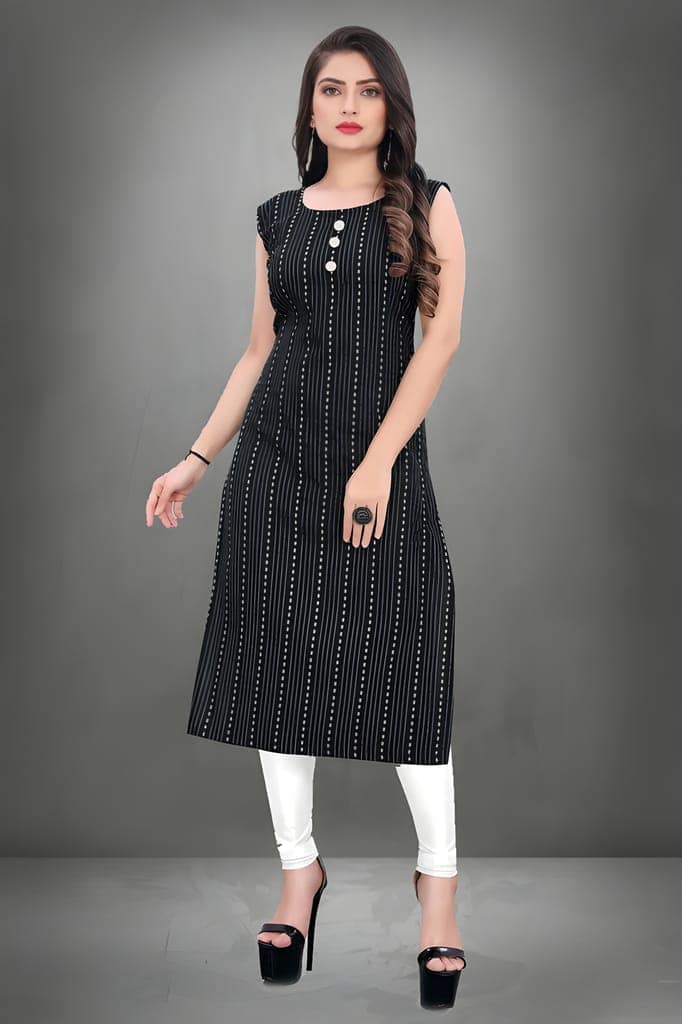 6. Women’s Straight Cut Kurti | Elegant Minimal Design | Versatile Ethnic Outfit for Office and Regular Wear view 4