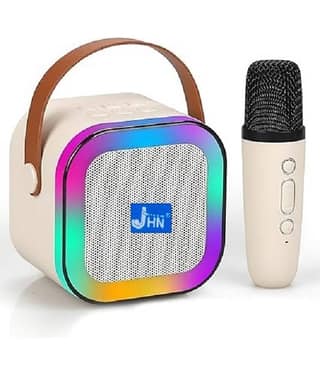 jhn 122 5 W Bluetooth Speaker Bluetooth V 5.1 with USB,SD card Slot Playback Time 5 hrs Beige