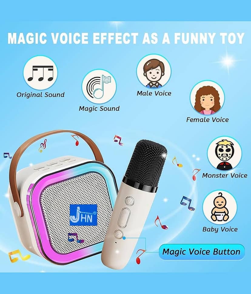 jhn 122 5 W Bluetooth Speaker Bluetooth V 5.1 with USB,SD card Slot Playback Time 5 hrs Beige view 2