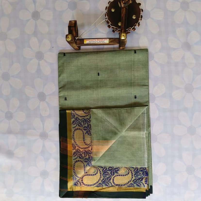 Pure Cotton Saree with Blouse view 3