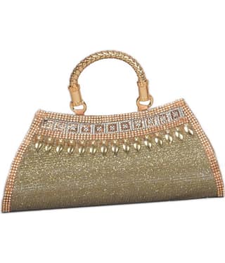 SUNESH CREATION Handheld Fabric Set of 1 ( Bronze )