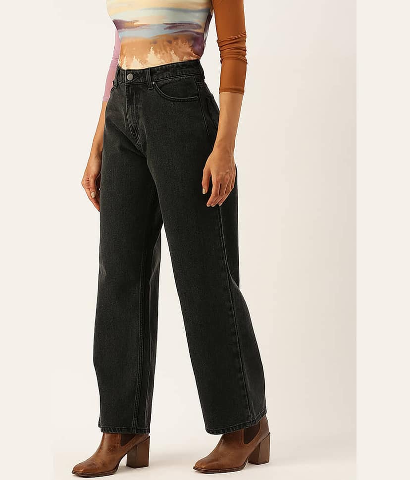 Bene Kleed Women High-Rise Relaxed Fit Jeans view 3
