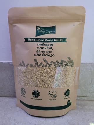 The Village Organics Unpolished Proso Millets Grain – Unpolished /100% Natural and Gluten Free/High Fibre Than Rice