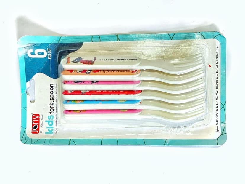 GOKULAM Fork Set 6 Forks. Kids Friendly and Ideal for Birthday Parties, Get Together, Picnic, Lunch Box and More. view 2
