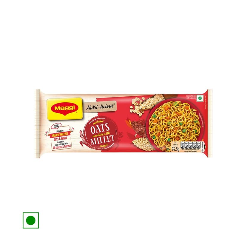Maggi Nutri-Licious Masala Oats Instant Noodles with Millet Magic view 2