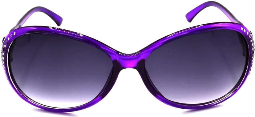 HRINKAR Unisex Round Sunglasses Violet & Golden Frame, Grey & Brown Lens (Medium) - Pack of 2 view 2