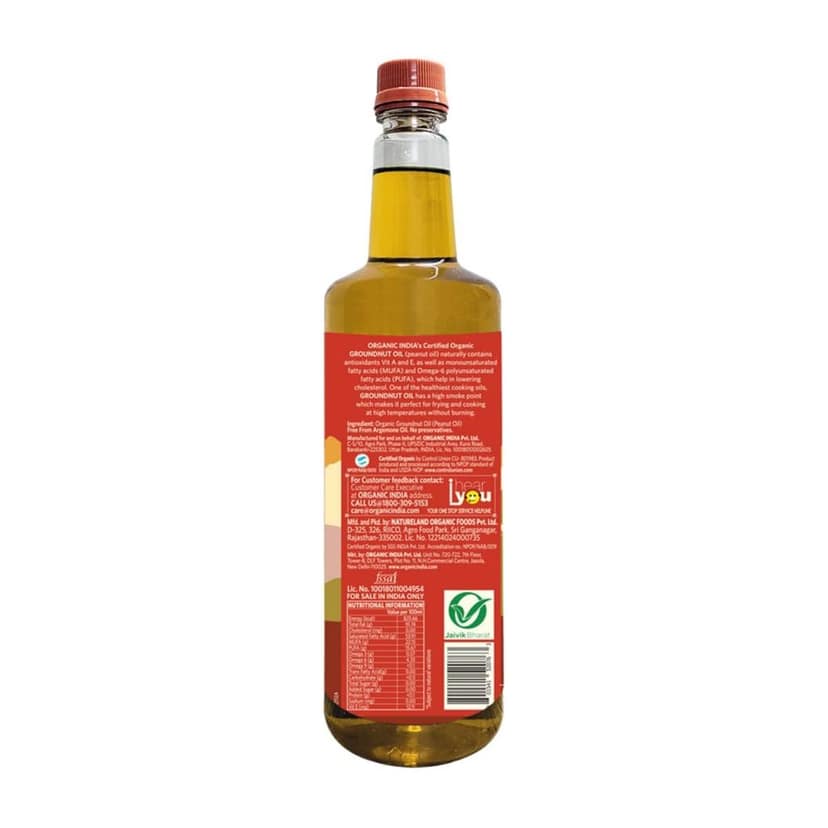 Organic India Organic Groundnut Oil - 1000 ml view 4