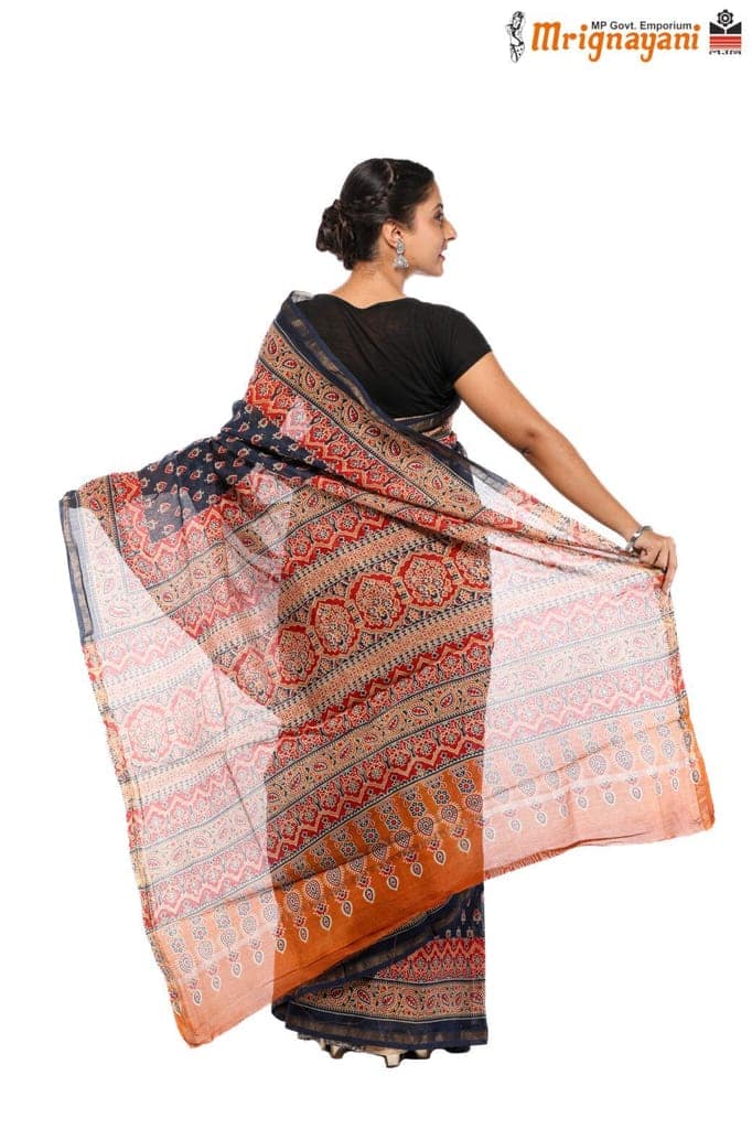 HANDLOOM CHANDERI SILK SAREE WITH BLOUSE (SKU - 1SCZ01200522 , SAREE - 1234) view 4