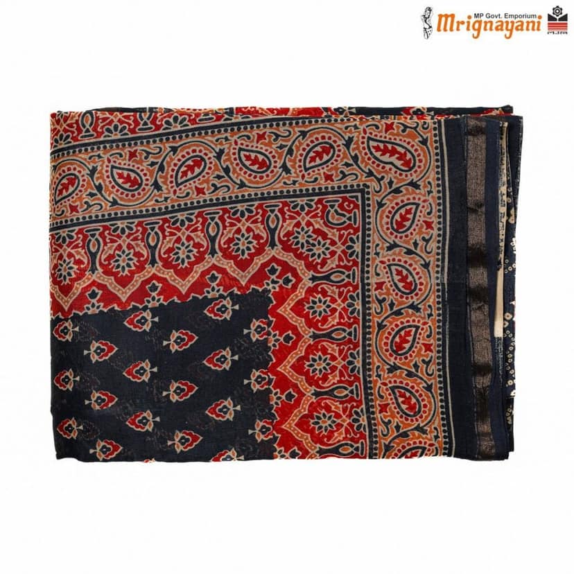 HANDLOOM CHANDERI SILK SAREE WITH BLOUSE (SKU - 1SCZ01200522 , SAREE - 1234) view 5