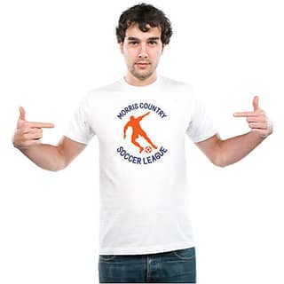 UDNAG Unisex Round Neck Graphic Football, Morris Polyester T-Shirt White view 2