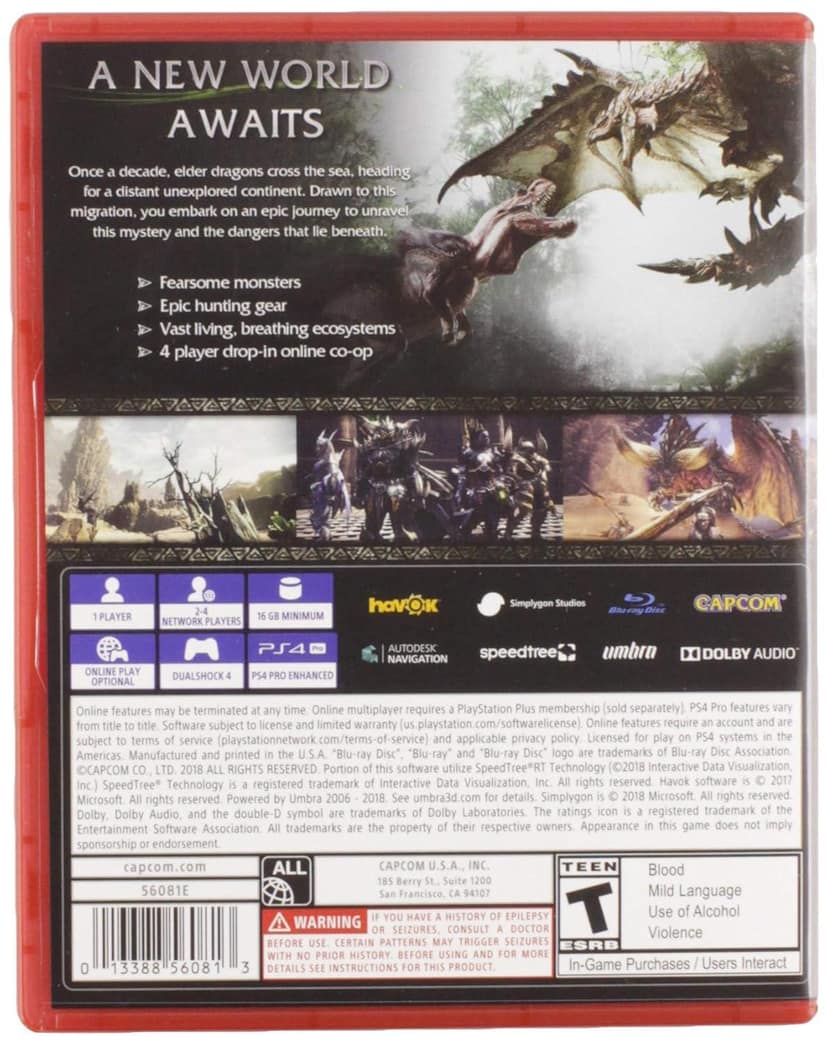PS4 Capcom Monster Hunter: World | Playstation 4 view 2