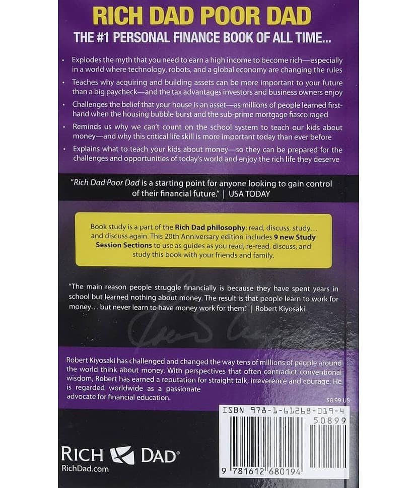 Rich Dad Poor Dad: What the Rich Teach Their Kids About Money That the Poor and Middle Class Do Not! (English, Mass Market Paperback) view 2