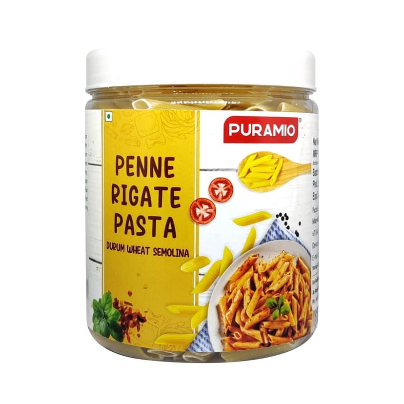 Puramio Penne Rigate Durrum Wheat Semolina Pasta, 800 gm