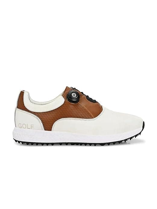 HITCARO Men Proffessional Leather Golf Shoes | Lace-Up | Phylon Sole |Waterproof | Comfortable | Breathable | Sports Shoes
