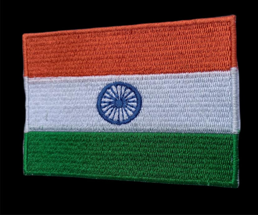 Embroidered Indian Flag Patches (Pack of 3 Pcs) view 2