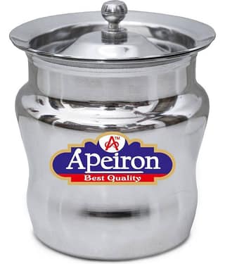 APEIRON DAMRU 300ml Steel GHEE POT Set of 1