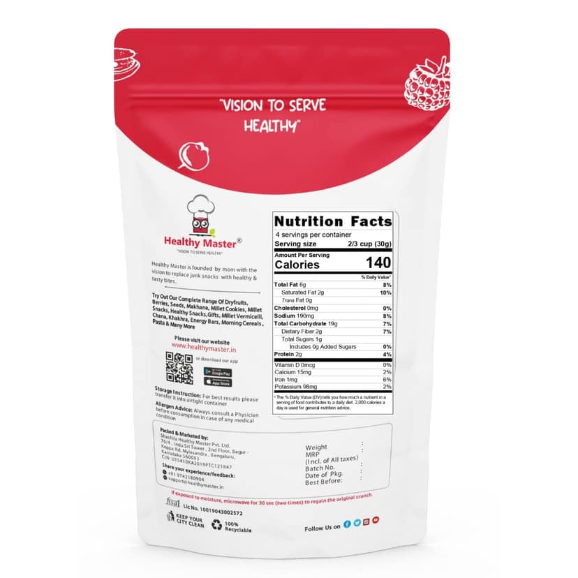 Healthy Master Vision To Serve Healthy Baked Beetroot Chips, 500 gm view 2