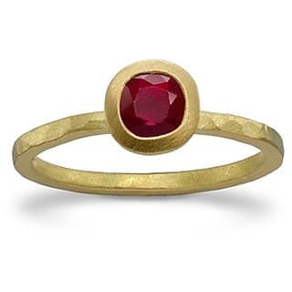 CEYLONMINE Natural Ruby (chunni) ring original & lab certified gemstone gold plated ring for unisex