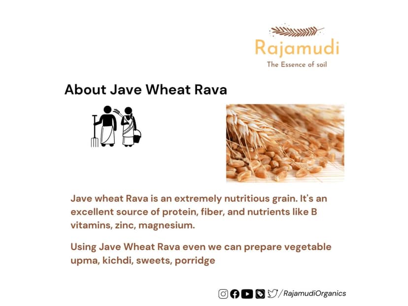 Rajamudi Organics Organic Java Godhi Rava - 1 Kilogram view 4