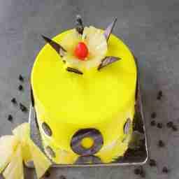 Eggless Fresh Pineapple Cake