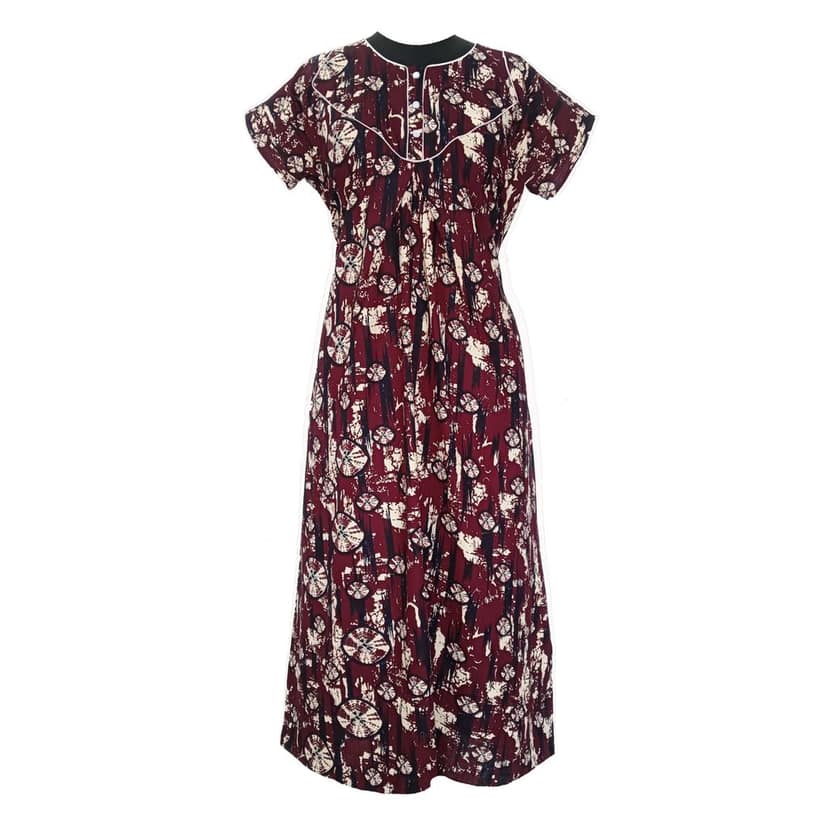 Women's Printed Cotton Maxi Nightgown