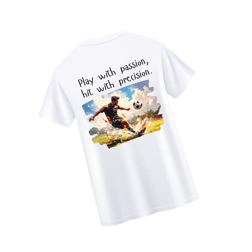 Trishoolin Sports Theme T-Shirt | Design 10410MB | Cotton Regular Fit | Crew Neck / Round Neck Half Sleeve | Pack of 1 view 3