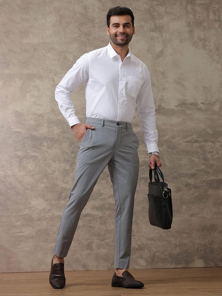 Mens 100% Cotton White Full Sleeves Shirt Luxury Cotton view 5