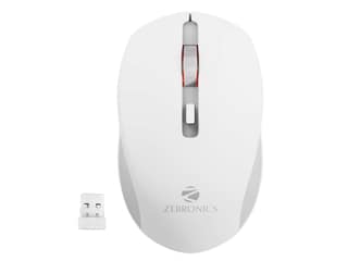 Zebronics Zeb-Jaguar Wireless Mouse - White+Grey