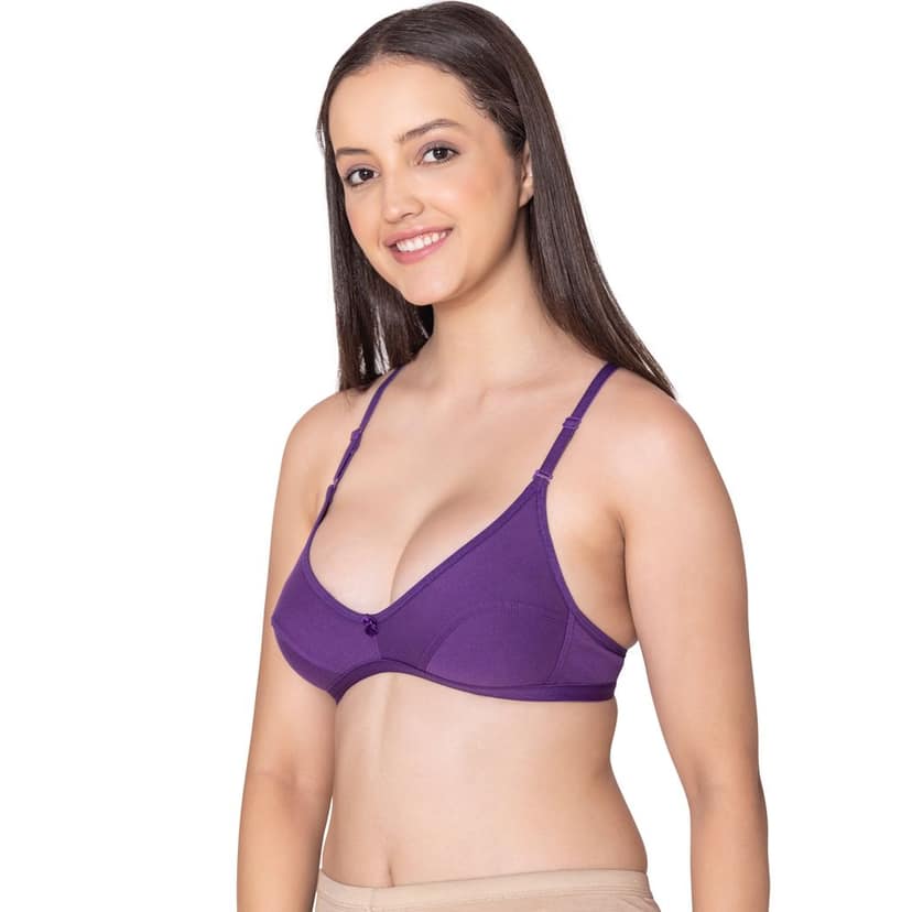 Bodycare polycotton wirefree convertible straps comfortable non padded bra-1531BB view 2