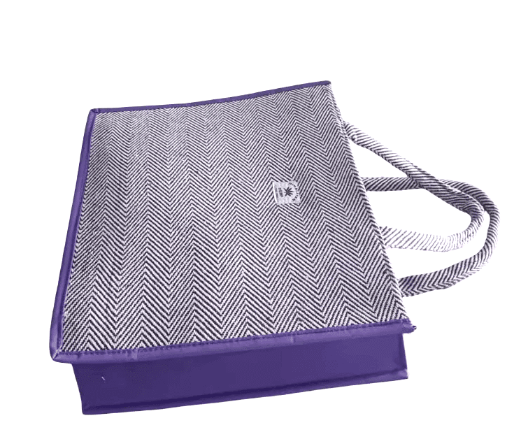 Purple Jute bag view 3