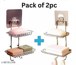 PERIX Storage Rack Kitchen Bathroom Self Adhesive Double Layer