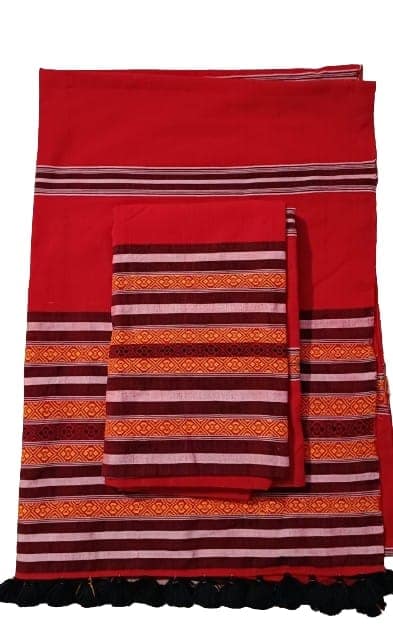 Traditional Handmade Karbi Rubi Jura/Sador Mekhela view 4
