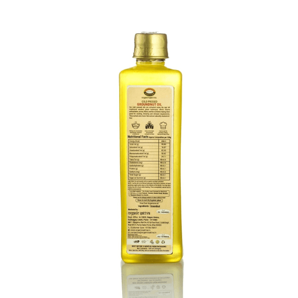 Organic sattva Cold Pressed Groundnut Oil - 500 mL view 2